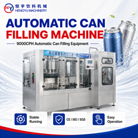 Machine de remplissage et de sertissage de canettes Hengyu certifiée CE 9000 CPH, système de remplissage aseptique pour boissons à haute viscosité, ligne aluminium