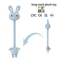 Boneka Jerapah Coklat Lucu Leher Panjang, Mainan Hewan Isi Dakron yang Dapat Diregangkan dengan Tali Tarik, Hadiah untuk Anak-Anak