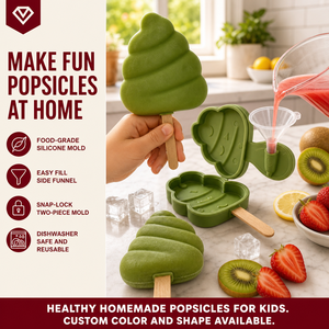 Moule à glaces en silicone personnalisé, forme de crème glacée molle, pour enfants, plateau à glaçons en silicone, fermeture à clip, sans BPA, OEM - Product Image 2