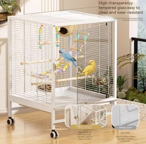 Cage à oiseaux - Cage spéciale pour l'élevage de groupes d'oiseaux, pour perroquets, corbeaux, phénix, en plastique, boîte pour usage domestique, grande taille - Product Image 4