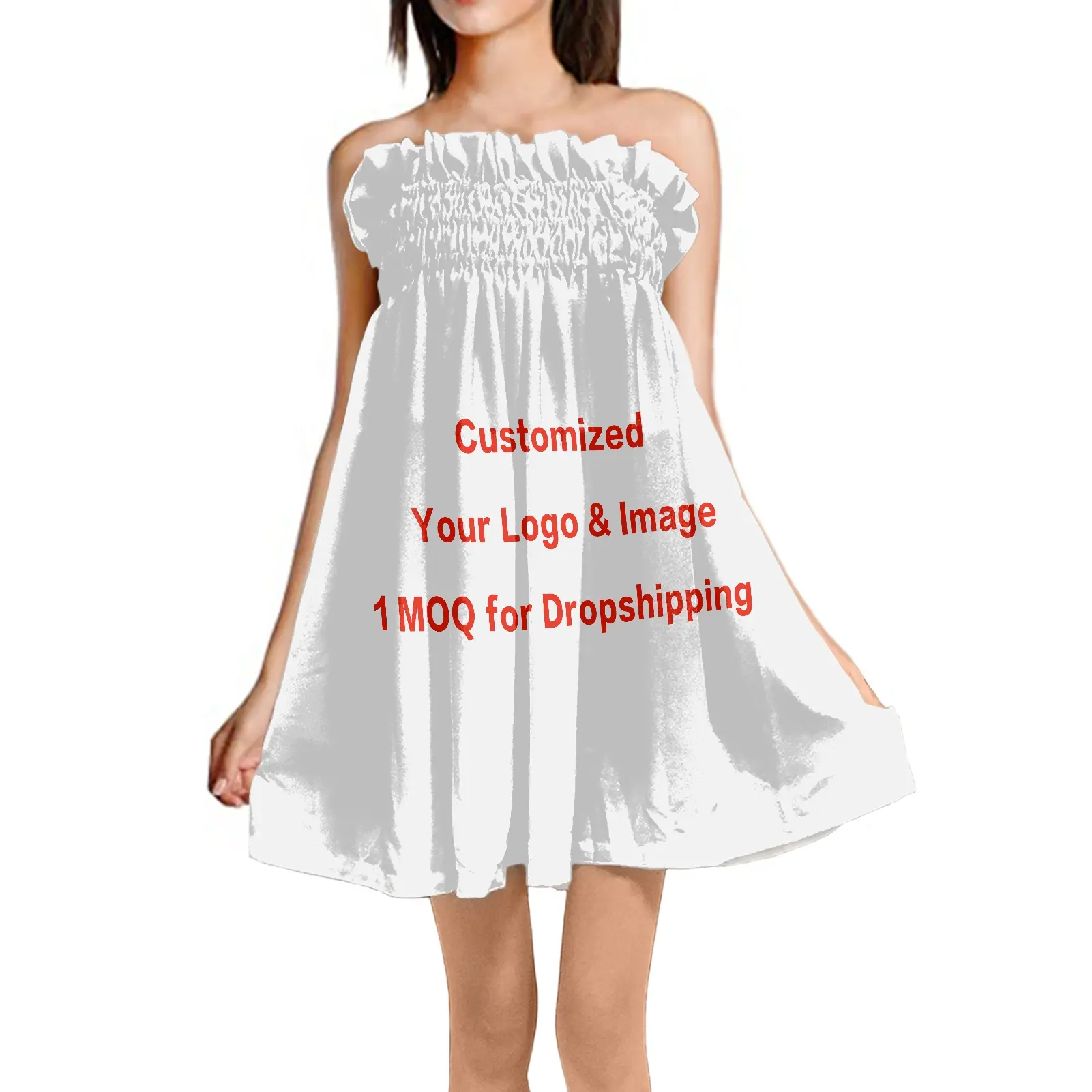 1MOQ Custom Dual Use Lady Beach Wear Samoa Style Polynesia High Waist Tube Dress Summer Midi Dress Women Skirts