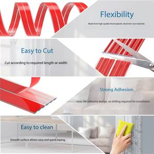 Clear Soft Self-Adhesive Wall <strong>Corner</strong> Guard, <strong>Protector</strong> For <strong>Furniture</strong>, Door &amp; Table <strong>Corners</strong>, Easy To Install - Product Image 5