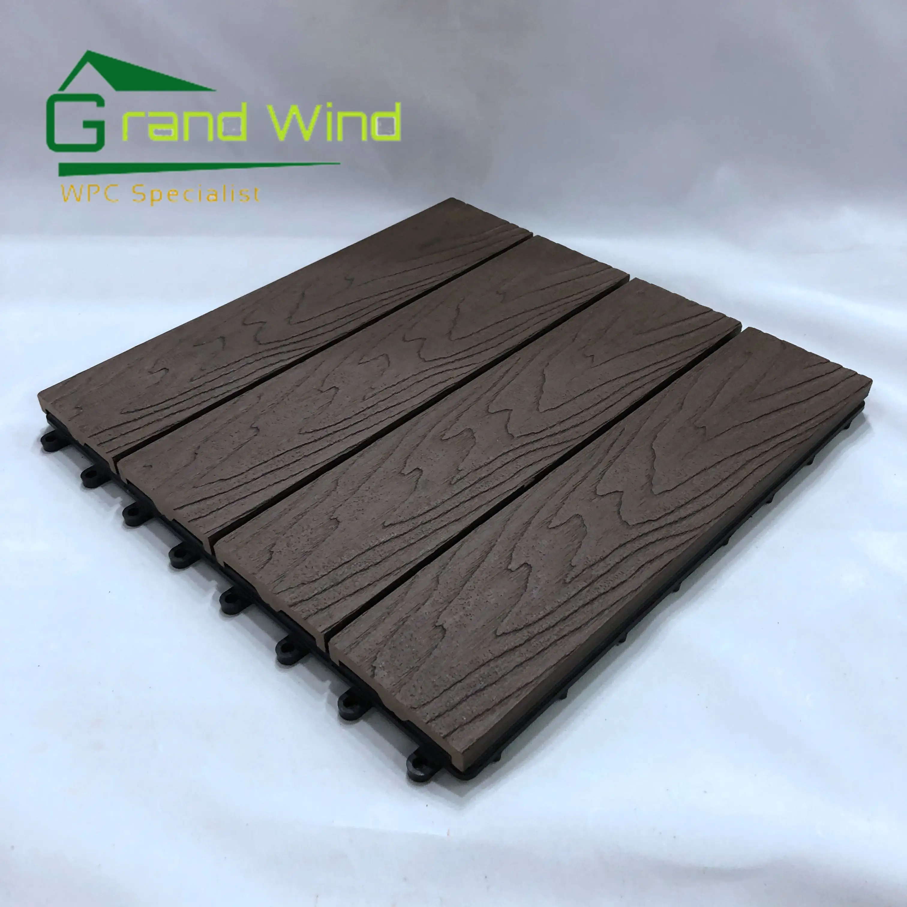 Outdoor Garden Walkway 600x600 300x600 Cheap Composite Decking Tiles WPC DIY Deck Tile