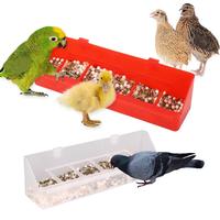 Mangeoire en plastique pour pigeons et cailles, 6 trous, anti-éclaboussures, bac à nourriture pour oiseaux, cage suspendue, boîte d'alimentation pour l'élevage de volailles