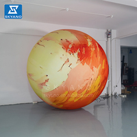 Ballon gonflable de publicité de planète de couleur d'art Ballon commercial Logo imprimé par logo et modèle faits sur commande Ballons menés imprimés par logo