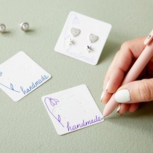 White <strong>Hanging</strong> Earring Cards <strong>for</strong> Selling Display Packaging Storage Durable and Sturdy Paper Material Jewelry Holders - Product Image 4