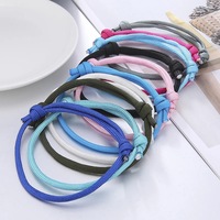 Nuevo estilo cordón ajustable paraguas cuerda pulsera macramé Milán cuerda de nailon trenzado pareja pulsera al por mayor