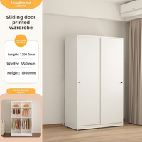 Armoire Pliante Moderne en Acier, Design Écologique, 2 Étagères, Autoportante pour Rangement de Chambre d'Appartement, Meuble de Maison