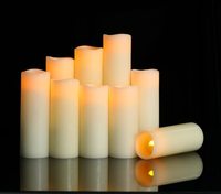 Nouvelles bougies led sans flamme scintillante à piles bougie de cire led ensemble de lumières avec télécommande