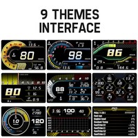 Prix d'usine Nouveau Compteur de Voiture A91 HUD Affichage Tête Haute (HUD) avec Indicateurs de Tension, Vitesse, RPM, Température d'Huile et Turbo pour Électronique Automobile