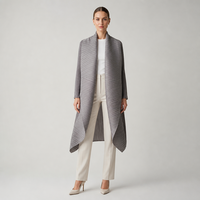 Veste plissée élégante pour femme, style minimaliste, manches longues, vêtement d'extérieur modeste pour femme musulmane, idéale pour la mode du Ramadan, vente en gros pour boutiques.