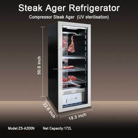 Armoire de maturation à humidité contrôlée avec tiroir à eau réglable, réfrigérateur de maturation de viande, panneau numérique, acier inoxydable