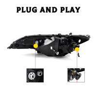 TYPY 2014-2020 pour Honda Fit GK5 Phares à LED complets avec projecteur 4 lentilles Blanc chaud Clignotants Feux de voiture Neufs 12V