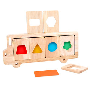 En bois Montessori géométrique 3D Puzzle couleur forme Cognitif Match aides pédagogiques enfants jouets éducatifs pour enfants garçons filles - Product Image 1