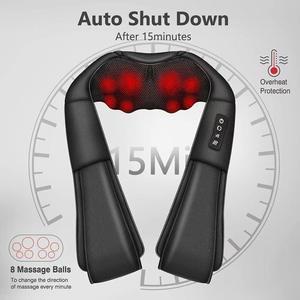 FUNXI FX-998T 2025 Electric Pain Relief Vibration Shiatsu Heated Kneading Timing Control Portable Body Neck Shoulder Massager - Product Image 4