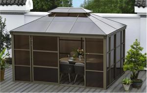 Veranda <span class=keywords><strong>in</strong></span> Alluminio con Tetto e Pareti <span class=keywords><strong>in</strong></span> Policarbonato per Uso Esterno, Direttamente dalla Fabbrica - Product Image 2