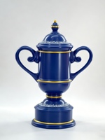 Grand trophée en métal plaqué or à double poignée, en résine peinte, design créatif sur mesure, cadeaux annuels pour entreprises