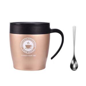 Taza de café de acero inoxidable 300ml 304 con logotipo personalizado al por mayor, tazas con asa, botella de agua portátil - Product Image 1