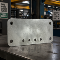 Plaque de jonction rectangulaire WOLF LJ-1040/LJ-2540 en acier galvanisé à chaud pour raccordement de lignes électriques aériennes