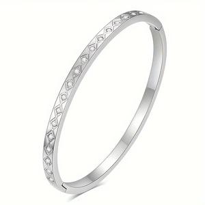 All'ingrosso 18K oro placcato diamante zirconio in acciaio inox bracciale gioielli di moda per le donne regalo - Product Image 5