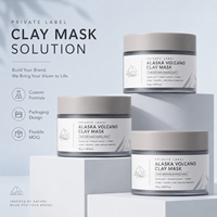 Masque Coréen ODM à l'Argile Volcanique 55g pour le Visage – Nettoyage Profond des Pores, Masque Minéral avec Acide Glycolique, Probiotiques et Collagène