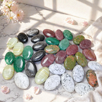 Pierre de paume en obsidienne argentée naturelle et matériaux mixtes, artisanat en quartz fraise pour la guérison, idéal pour les cadeaux - Prix de gros