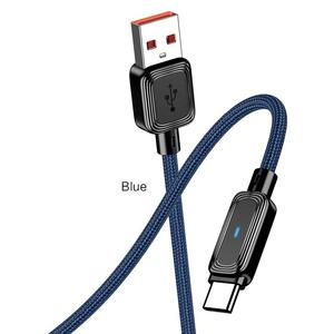 Kakusiga New Arrival Nhà Máy Bán Buôn Giá 3A USB Loại <span class=keywords><strong>C</strong></span> Bện Dây Điện Thông Minh Tắt <span class=keywords><strong>C</strong></span>áp Dữ Liệu - Product Image 3