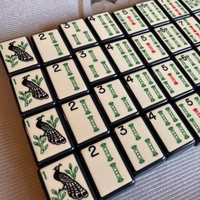 Tuiles de Mahjong Américaines Vintage Noires et Blanches de Luxe, Ensemble de 160 Tuiles, Collection Designer Rétro en Acrylique Premium pour Collectionneurs