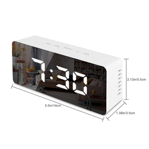 <strong>Digital</strong> Snooze Table <strong>Clock</strong> Wake up Light Electronic Large Time Temperature <strong>Display</strong> <strong>Clock</strong> <strong>LED</strong> Mirror Alarm <strong>Clock</strong> - Product Image 4