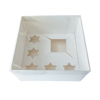 Nouvelle boîte à gâteau en papier carton blanc avec couvercle de fenêtre transparent boîte à pâtisserie pliante personnalisée de qualité alimentaire étanche à l'huile