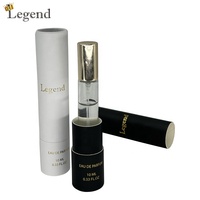 Boîte cylindrique vide en papier blanc et noir personnalisée pour tube de parfum de 10 ml, boîte ronde pour flacon d'huile essentielle ou de Cologne de 12 ml, emballage