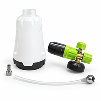 Canon à mousse pour nettoyeur haute pression avec bouteille d'un litre, lance à mousse réglable pour le lavage de voitures et le detailing automobile