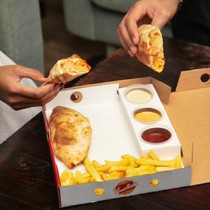 Boîtes d'emballage alimentaire en carton biodégradable écologiques jetables personnalisées pour les frites, les kebabs, les grillades <span class=keywords><strong>de</strong></span> <span class=keywords><strong>viande</strong></span> - Product Image 4