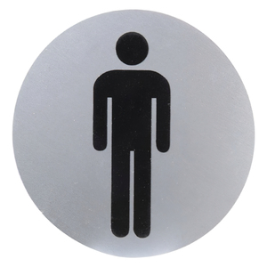Targa in alluminio Bagno Uomo 0/12 cm. - Product Image 1