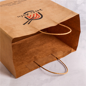 Tùy chỉnh in <span class=keywords><strong>Kraft</strong></span> túi giấy cho siêu thị sử dụng cho cà phê sữa trà Baking Takeaway quà tặng bao bì - Product Image 4