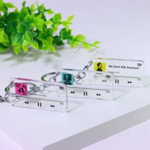 <span class=keywords><strong>Portachiavi</strong></span> Personalizzati in Plastica Trasparente con Riproduzione Musicale, Stile Anime, a Prezzo Conveniente, Charm in Acrilico Personalizzati - Product Image 5