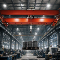 HNTIWIN Grue à pont double à crochet de levage EOT de haute qualité pour usine, 20, 25 et 30 tonnes, pour l'industrie