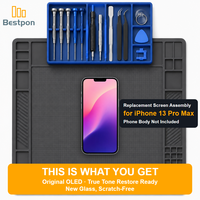 Remplacement pour écran OLED d'iPhone 13 Pro Max, assemblage remis à neuf avec verre remplaqué, panneau et circuit intégré d'origine, grade A