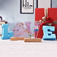 Moule en silicone 26 lettres majuscules DIY cristal résine époxy moule Alphabet artisanat fête d'anniversaire Couple proposition décoration de mariage