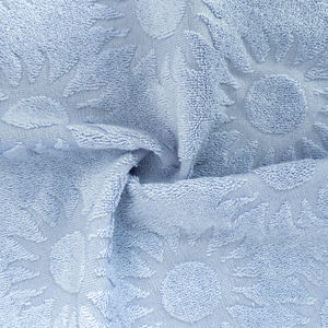 Tissu jacquard en maille bleu clair, respirant et absorbant, 75% coton, 25% polyester, pour serviettes, pantalons de plage, shorts pour filles et garçons - Product Image 3