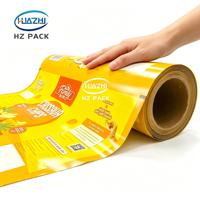 Rouleau de film BOPP métallisé imprimé sur mesure, qualité alimentaire, emballage laminé pour chips, snacks, pop-corn, biscuits, chewing-gum