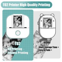 Printer Foto Termal Phomemo T02 Portabel Mini Ukuran 203 Dpi untuk Ponsel iOS Android
