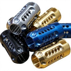 Manguito hueco de aluminio 6061 anodizado multicolor personalizado OEM, torneado y fresado CNC para piezas de cilindro mecanizadas - Product Image 2