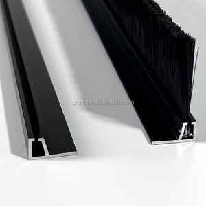 Guarnizione a spazzola in alluminio nero a 90 gradi <span class=keywords><strong>per</strong></span> porte tagliafuoco - Product Image 1