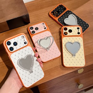 Premium Luxury Herringbone Pattern Heart-shaped Support Suitable for iPhone 17 Promax Fashionable Phone case <strong>Apple</strong> 16 Pro/15/14 - Product Image 1