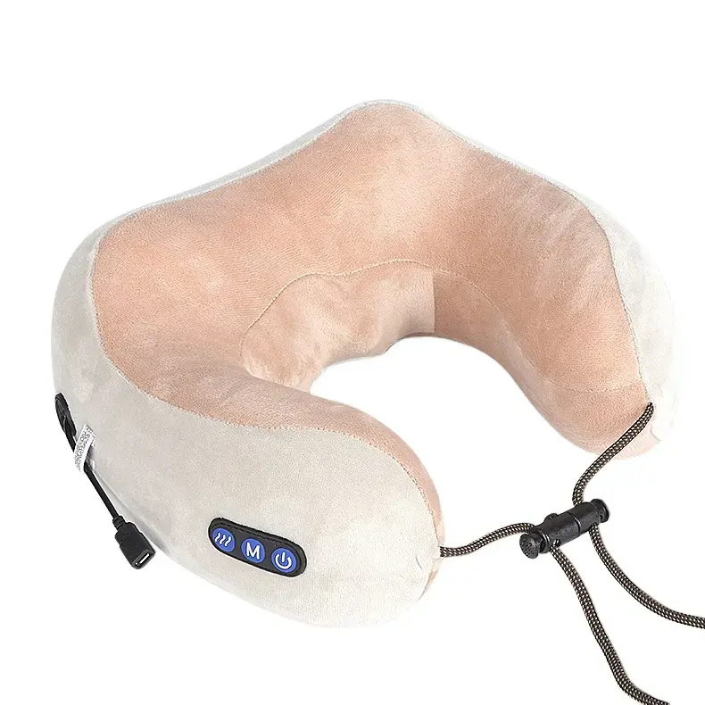 New Arrival U hình Gối Du Lịch rung cổ điện Massager gối USB Sạc Điện Massager với 3/4 phím