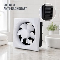 Ventilateur d'extraction mural silencieux carré de 6 pouces pour salle de bain et cuisine