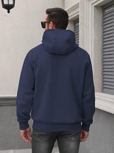 Jersey en blanco Fleece Custom Zip HOODIE con cremallera gruesa completa zip up hoodies unisex Hombres Loose Fit 1/4 Zip Pullover Sudadera - Product Image 4