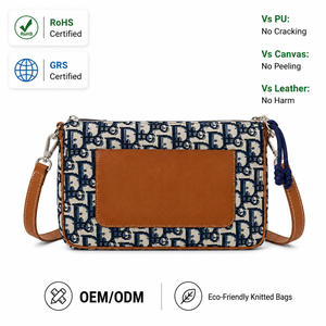 Women Fashion Knitted <strong>Crossbody</strong> <strong>Bag</strong> <strong>Navy</strong> <strong>Blue</strong> Pattern Handbag Brown Flap Shoulder <strong>Bag</strong> Casual Daily Carry - Product Image 1