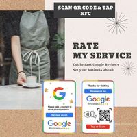 Tarjeta NFC 4C para Reseñas de Negocios en Google/Instagram/Tripadvisor/Trustpilot/Tiktok, NTAG 213/NTAG 215, para Restaurantes